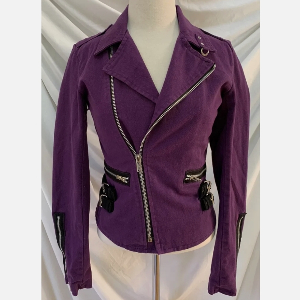 Tripp NYC purple denim Vintage 💜 New with tags jacket. Size m - Picture 1 of 9